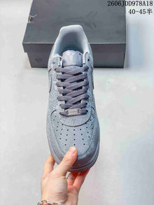Nike Air Force 1 Low Sneakers, Gray Snake-Pattern