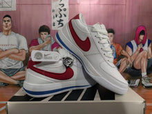 Nike Air Force 1 White Red Blue Sneakers