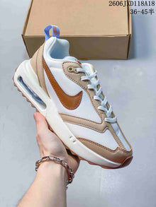 Nike Air Max Dawn Low-Top Sneakers in White and Tan