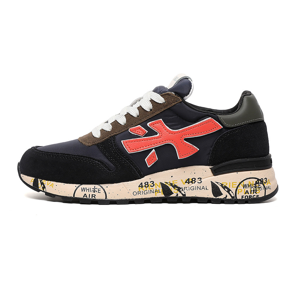 Premiata Mick Sneakers in Navy, Black and Red