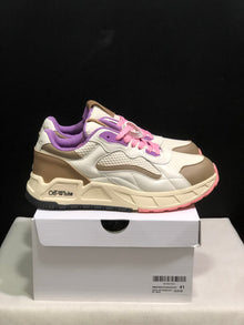 Off-White Low-Top Casual Sneakers White Beige Pink Purple