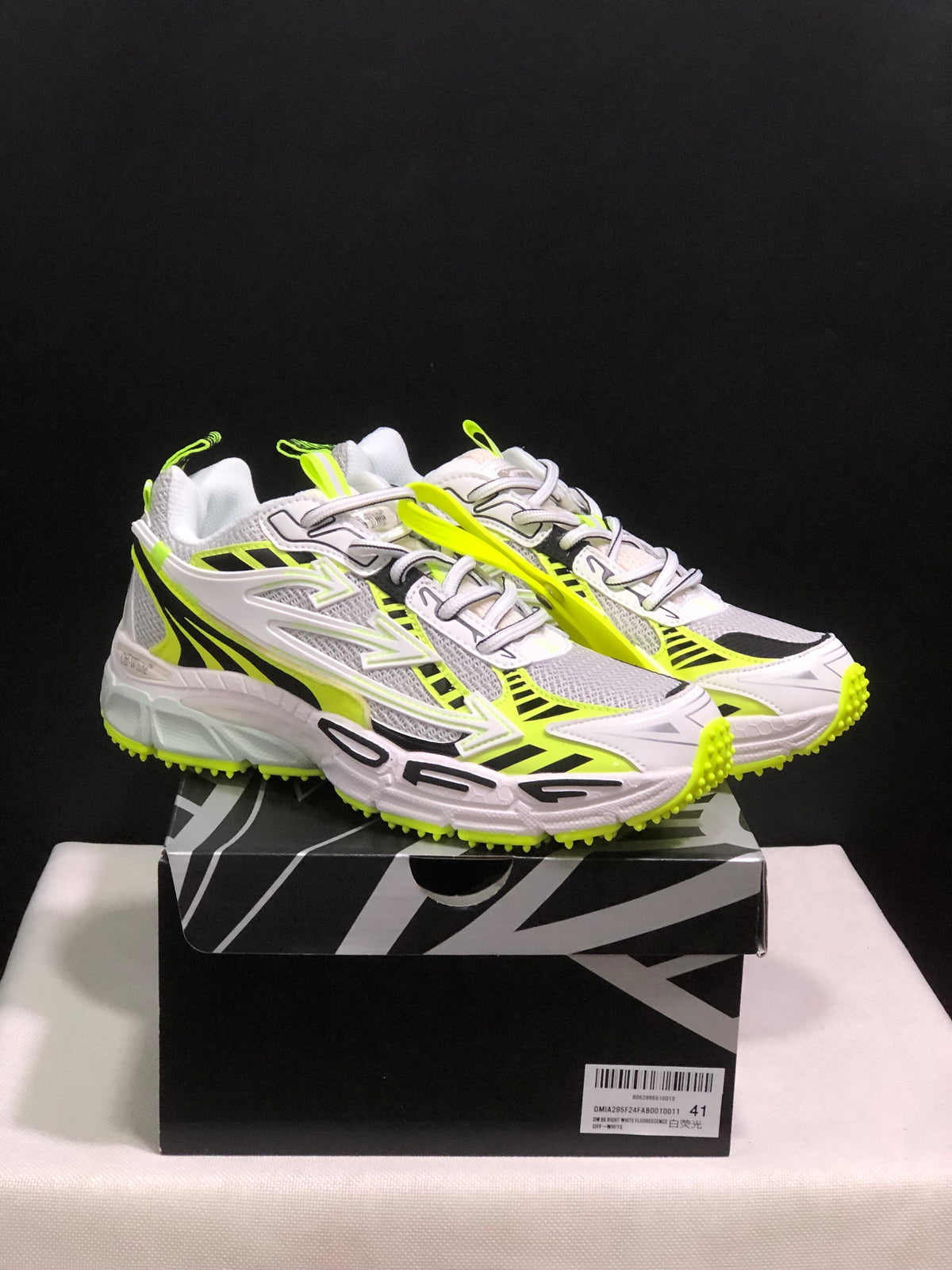 OFF-WHITE Be Right Back Sneakers White Neon Yellow