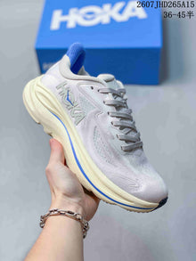 HOKA Clifton 10 White Blue Running Sneakers 07JHD265A15