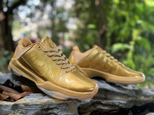 Nike Kobe 5 Basketball Shoes in Metallic Gold