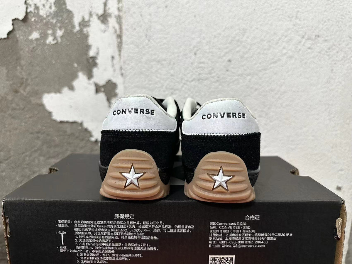Converse Trainer-Style Sneakers in Black and White
