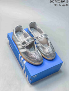 adidas Samba Jane Mary Jane Sneakers Silver Blue Pink
