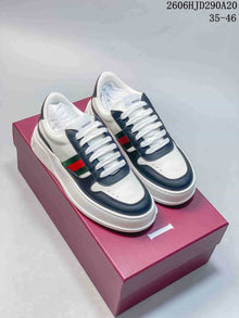 Gucci Chunky Low-Top Lace-Up Sneakers, White and Navy