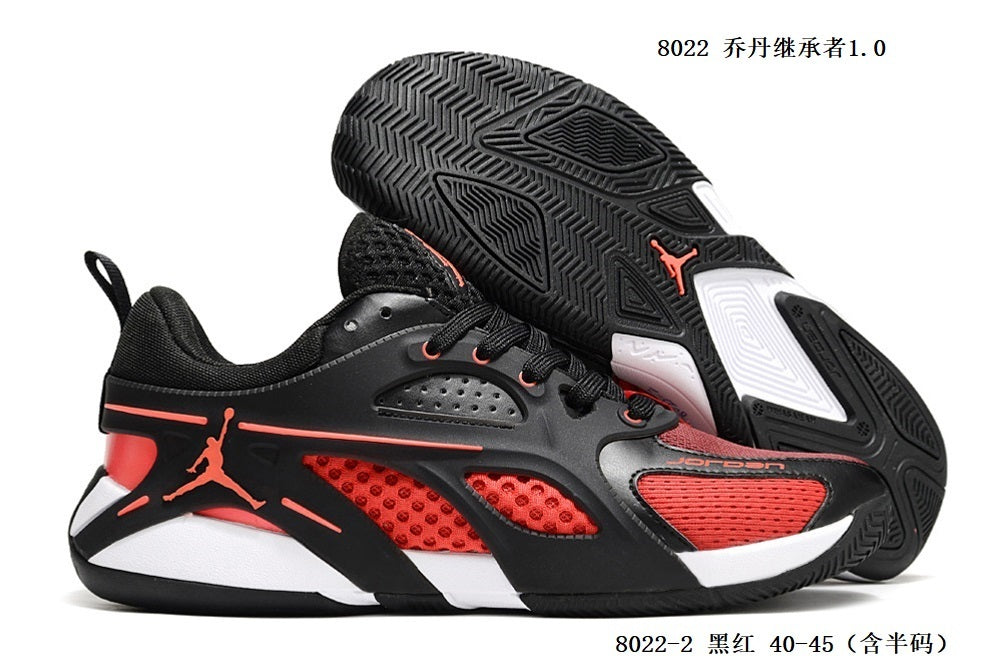 Jordan Heir 1.0 Basketball Shoes, Black and Red, Style 8022