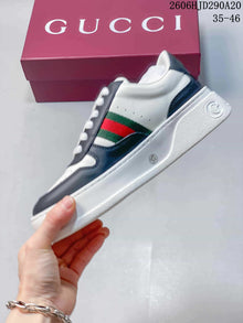 Gucci Chunky Low-Top Lace-Up Sneakers, White and Navy