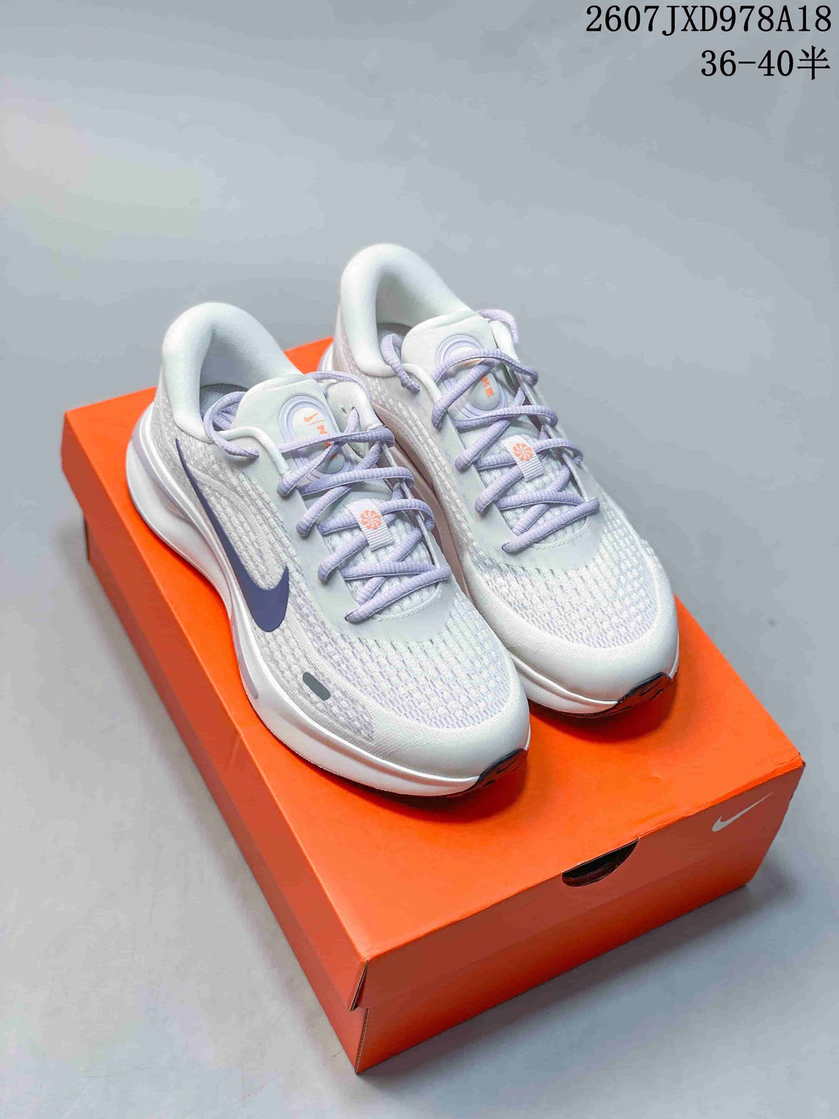 Nike Journey Run Running Sneakers White Lavender 2607JXD978A18