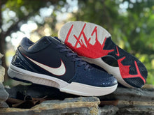 Nike Kobe 4 Basketball Shoes, Navy White Red Paris Colorway