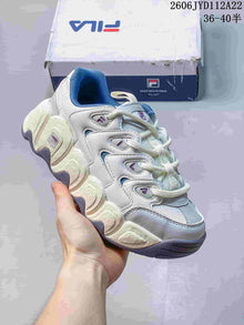 FILA Mars Retro Chunky Sneakers in White and Blue 612520ASUOI