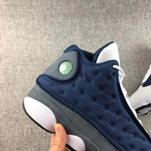 Air Jordan 13 Flint Navy Blue and White Sneakers