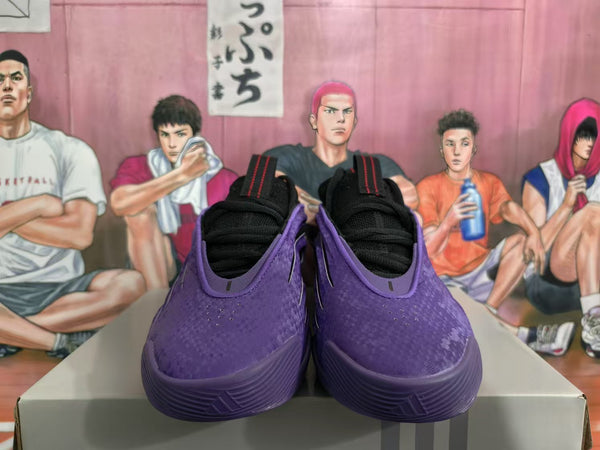 Black and Purple Basketball Sneakers