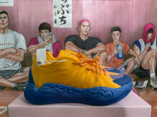 Yellow and Blue Basketball Sneakers