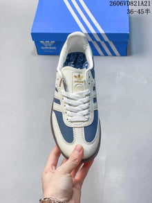 adidas Samba Low-Top Sneakers in Blue and White