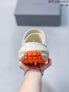 Balenciaga Tire Clog Sandals Off-White Orange 2607JJD514A14