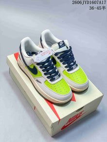 Nike Air Force 1 '07 Low Sneakers in White, Lime and Navy