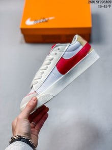 Nike Blazer Low ’77 Jumbo White and Red Sneakers