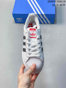 adidas Originals Superstar White and Charcoal Sneakers JI0079