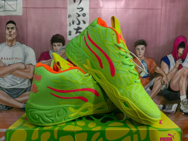 PUMA Basketball Shoes in Neon Yellow and Orange