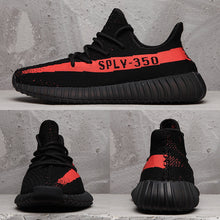 Yeezy 350 V2 SPLV-350 Black and Red Sneakers