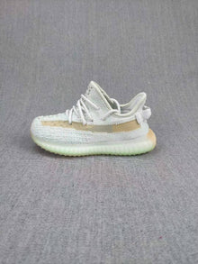 Yeezy 350 V2 Kids Sneakers Pale Gray with Tan Stripe