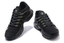 Nike Air Max Plus Black Sneakers with Lime Accents