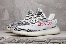 Yeezy 350 V2 Black White Pattern Sneakers