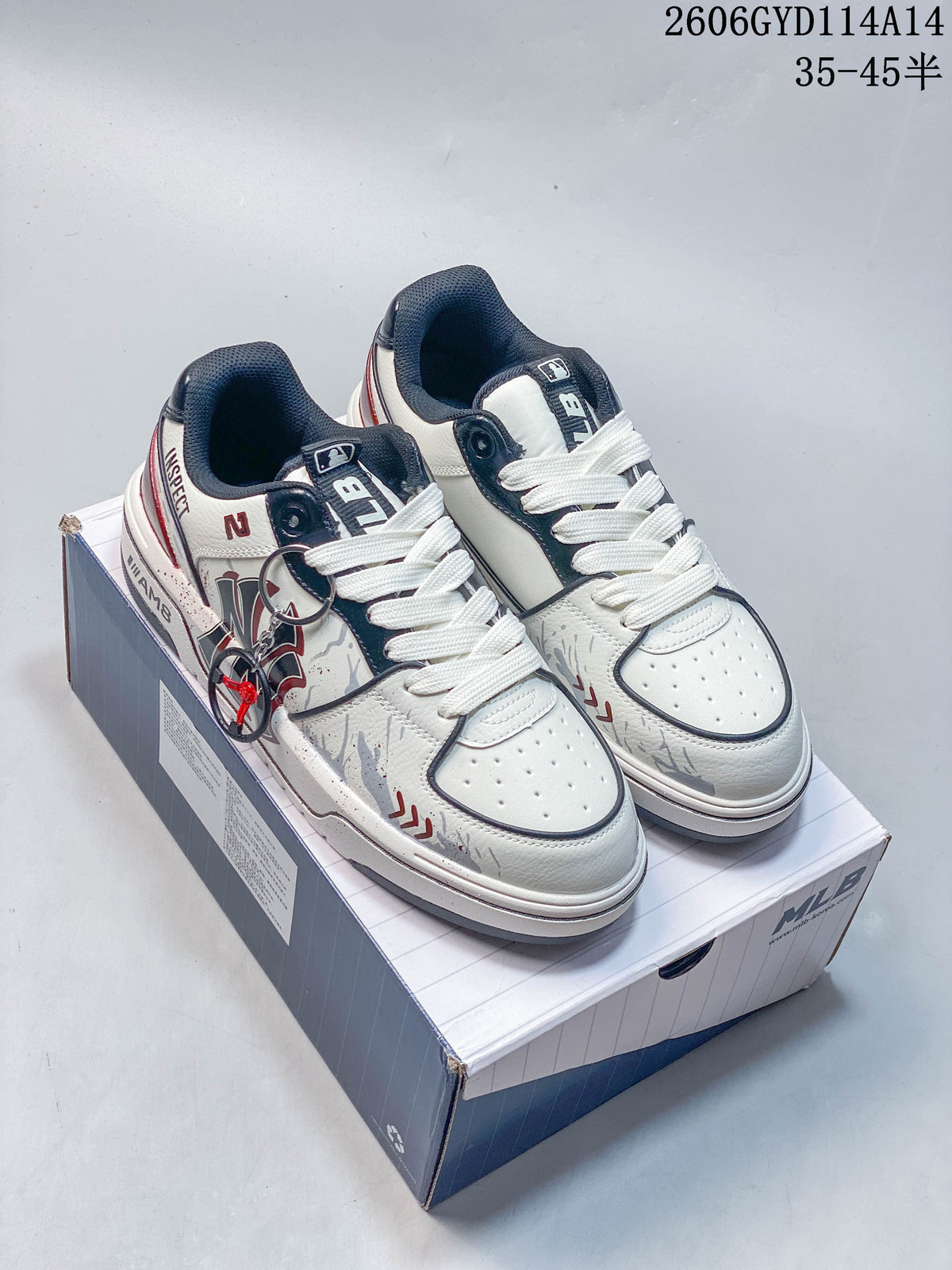 MLB Chunky Liner Low-Top Sneakers White Navy Red 3ASXCA12N