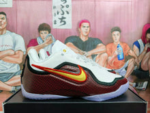 Nike LeBron 11 White and Red Basketball Shoes