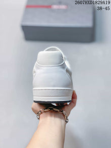 Prada Downtown White Leather Low-Top Sneakers 2607HXD1829A19