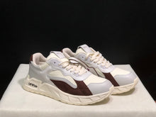 OFF-WHITE Low-Top Leather Sneakers White and Brown
