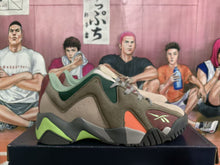Reebok Low-Top Sneakers in Grey, Green and Orange