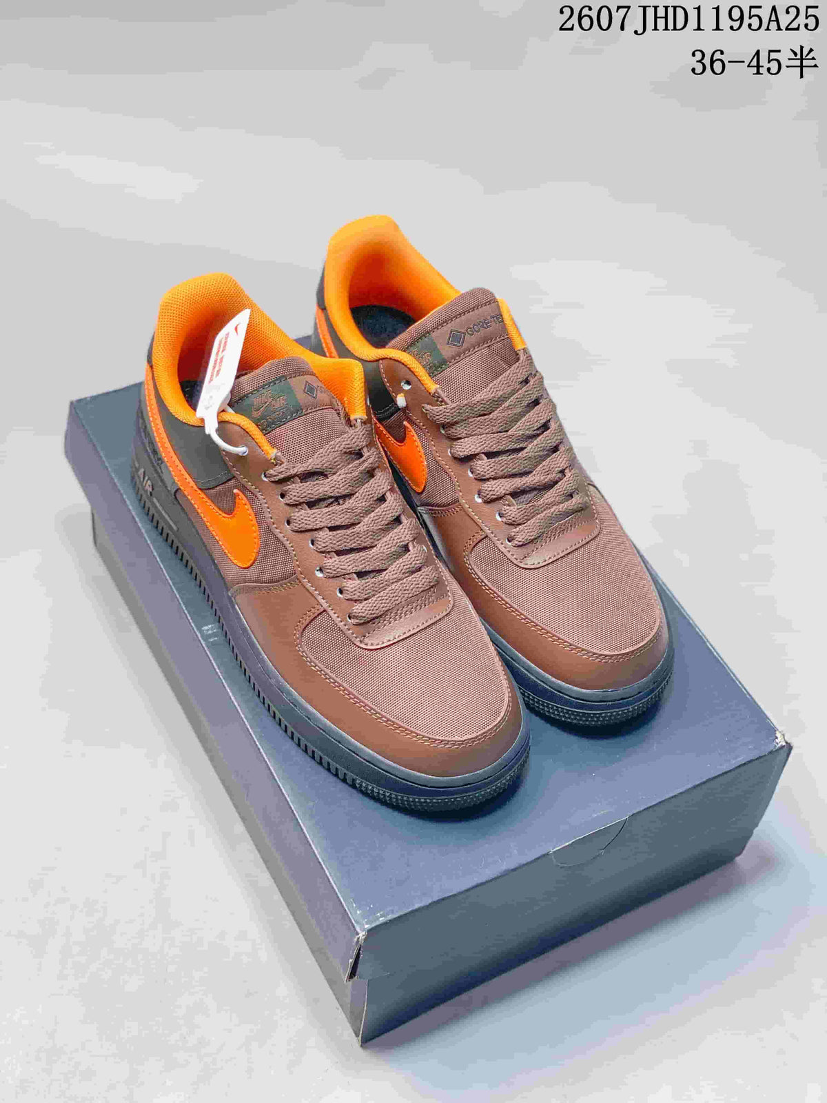 Nike Air Force 1 '07 Low Sneakers Brown Orange
