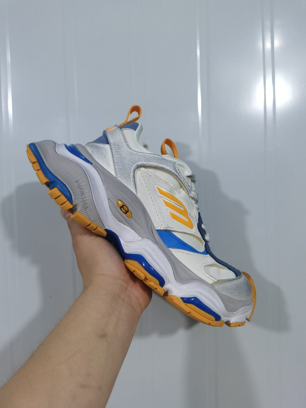 New Balance 9174 Sneakers White Grey Orange Blue
