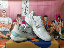 ASICS Swiftace White and Blue Basketball Shoes
