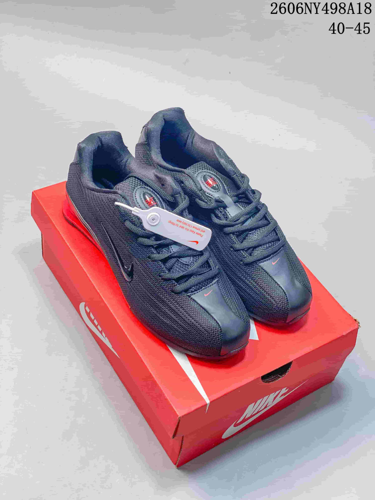 Nike Shox TL Men's Sneakers in Charcoal and Red