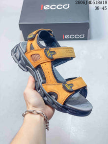ECCO JHD518A18 Adjustable Outdoor Sandals, Orange and Gray