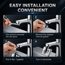 1080° Swivel Faucet Filter Set with 4 Filters, 3 Adapters, 2 Modes Faucet Extender Aerator