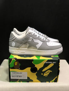BAPE Sta Low-Top Sneakers White and Grey