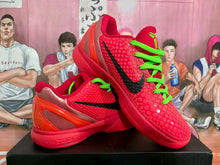 Nike Red Basketball Sneakers with Neon Green Laces