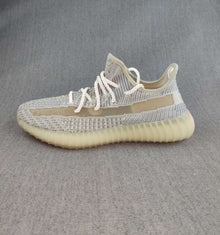 Yeezy 350 V2 Knit Sneakers in Gray and Cream