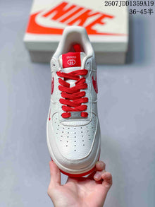 Nike Air Force 1 Low White Red Sneakers 2607JDD1359A19