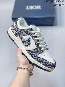 Nike SB Dunk Low Sneakers in White, Gray and Navy Styles