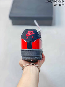 Nike Air Force 1 Low Red Black Patent Sneakers