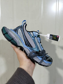 Nike Mesh Panel Sneakers Blue Green Reflective Style