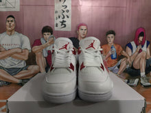 Jordan 4 White Red Basketball Sneakers