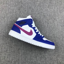 Jordan Air 1 Mid Blue Pink Sneakers 554724-451