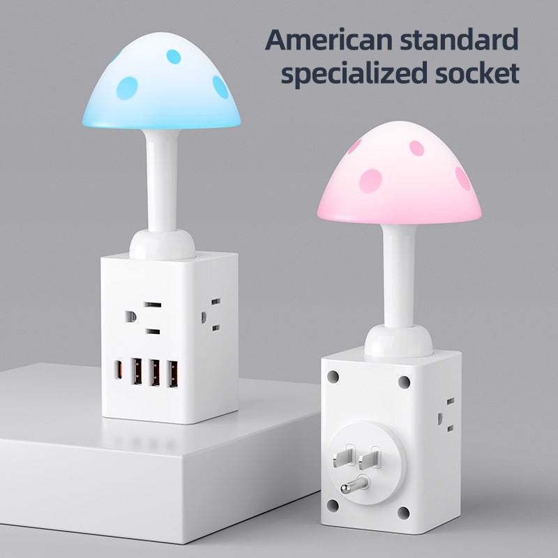 Desk Lamp Designed Like a Mushroom, Featuring USB Ports And Multifunctional LED Lighting, Ideal for Reading in Bedrooms, Studies, Or Dorms